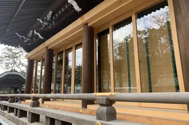 三島大社の新しい建具